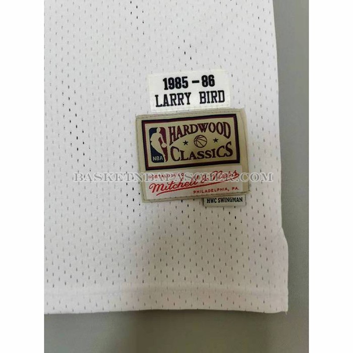 Maillot Boston Celtics Larry Bird NO 33 Mitchell & Ness 1985-86 Blanc